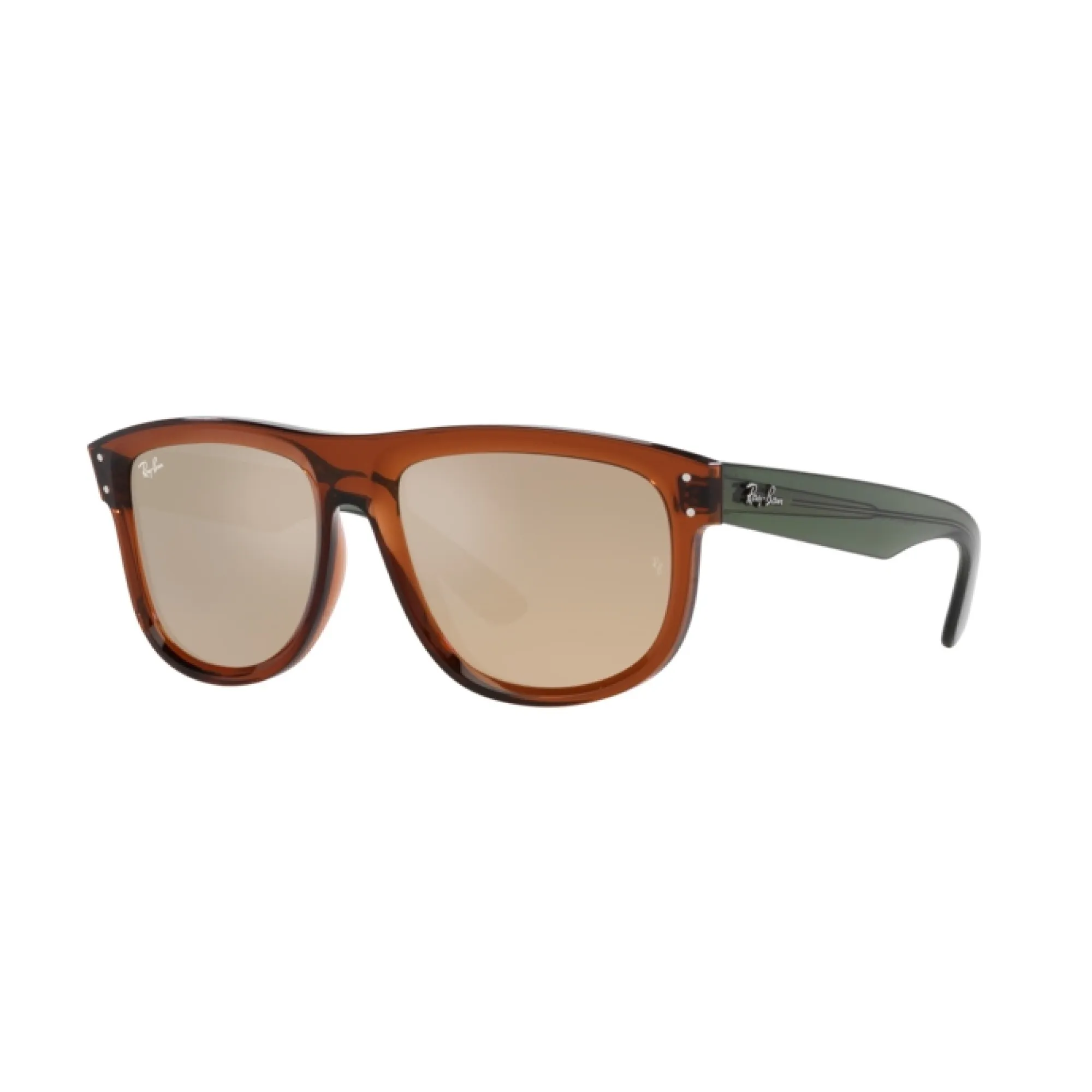   Ray-Ban RB R0501S Boyfriend Reverse 67102O Marrone Chiaro Trasparente | Occhiale Da Sole Unisex 