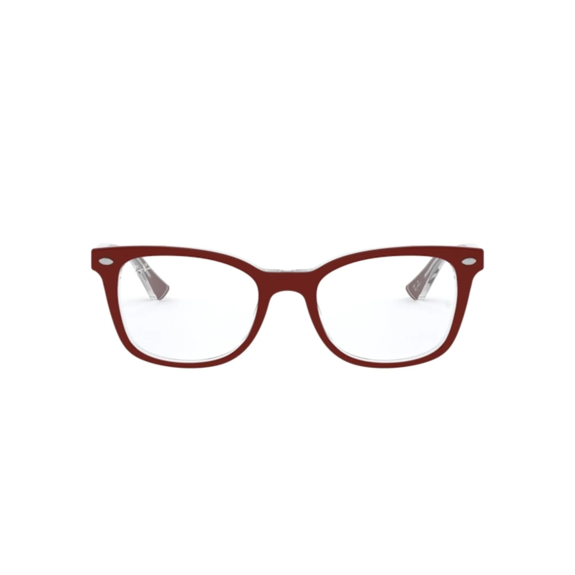   Ray-Ban RX 5285 - 5738 Superiore Bordeaux Su Trasparente | Occhiale Da Vista Unisex 
