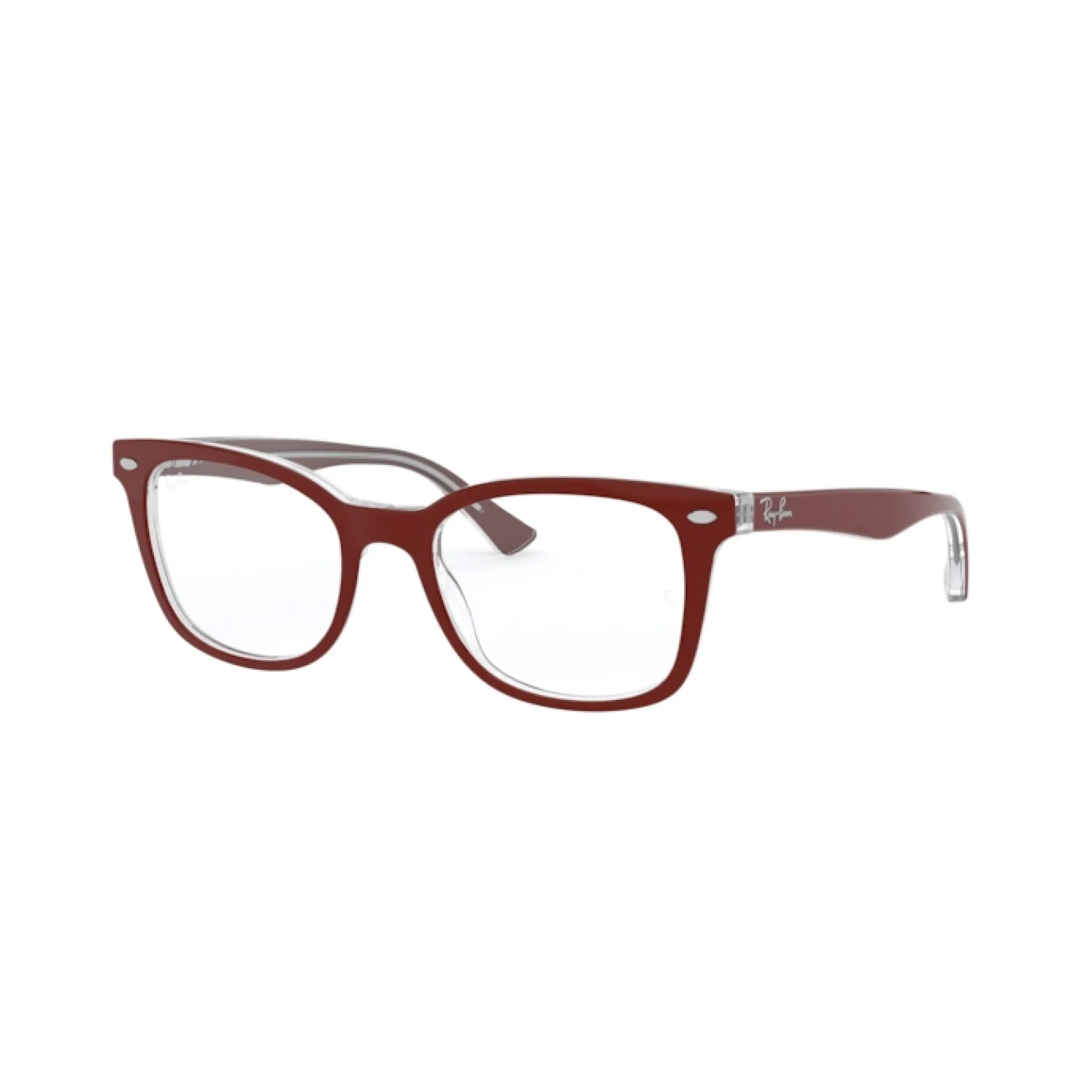   Ray-Ban RX 5285 - 5738 Superiore Bordeaux Su Trasparente | Occhiale Da Vista Unisex 