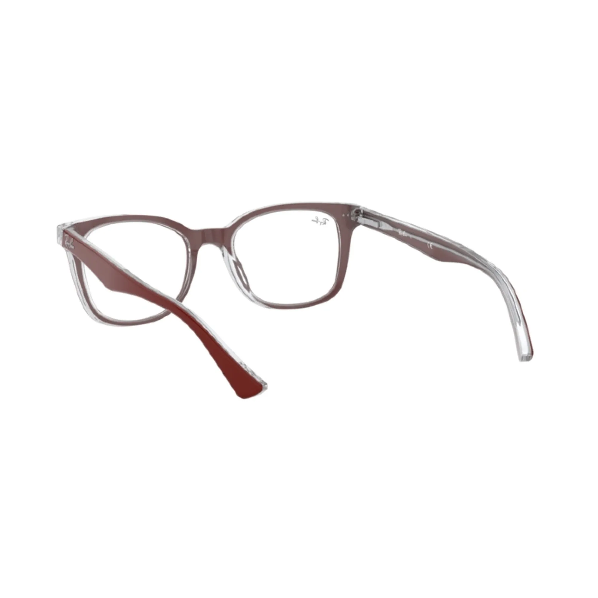   Ray-Ban RX 5285 - 5738 Superiore Bordeaux Su Trasparente | Occhiale Da Vista Unisex 