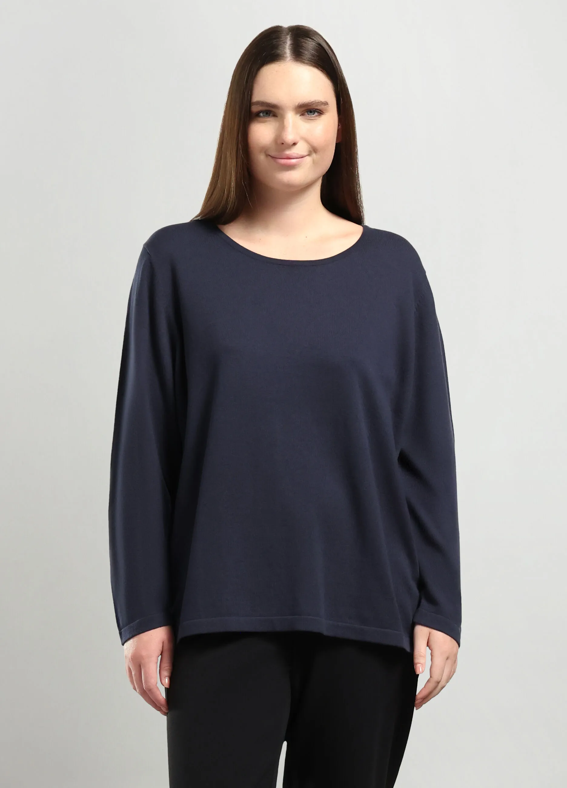 ROSA THEA  Pullover tricot misto cotone donna curvy