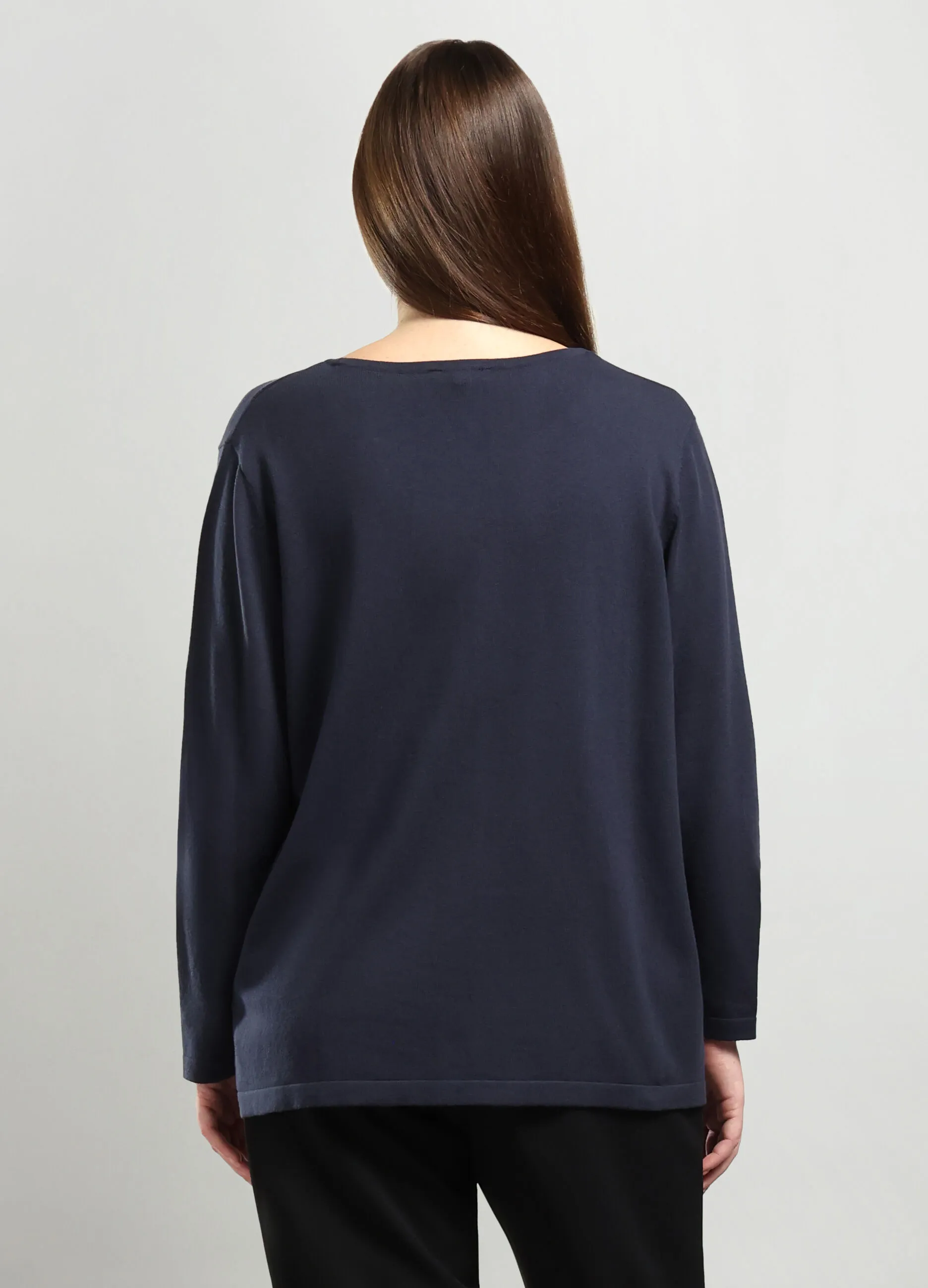 ROSA THEA  Pullover tricot misto cotone donna curvy