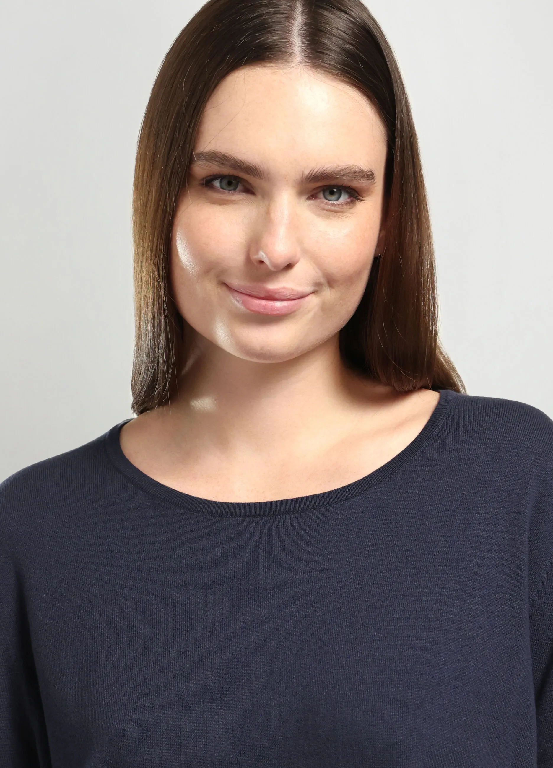 ROSA THEA  Pullover tricot misto cotone donna curvy