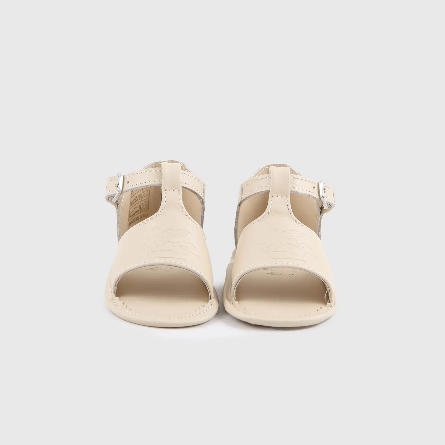 Sandali In Cuoio Beige Neonati