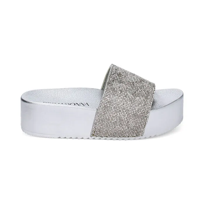 Sandali mare argento con pietre