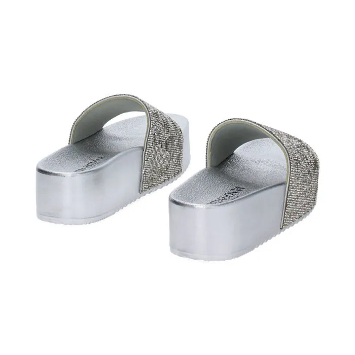Sandali mare argento con pietre