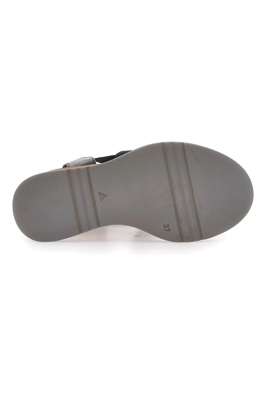 Sandali Neri Con Zeppa Color Legno Pittarello 24953