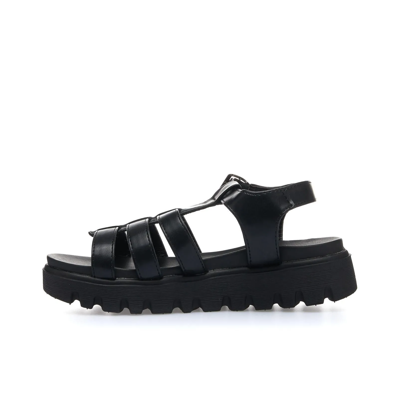Sandali platform neri con cinturino
