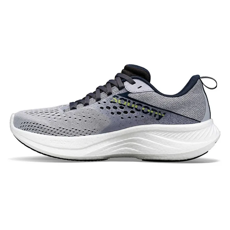 Saucony Ride 17 Grigio Blu Giallo - Scarpe Running Donna