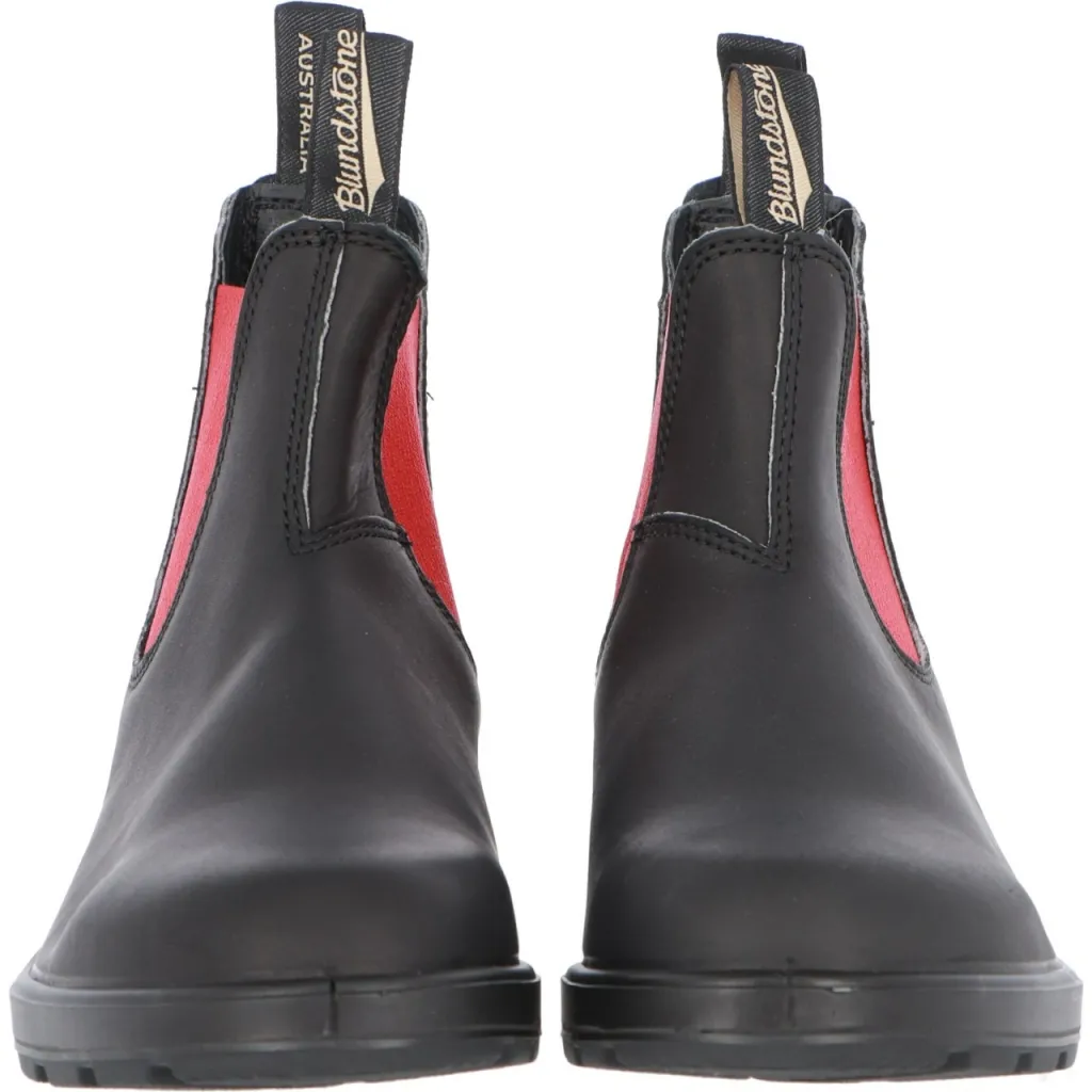 Scarpa Blundstone Donna Australian Waterproof Leather BLACK RED