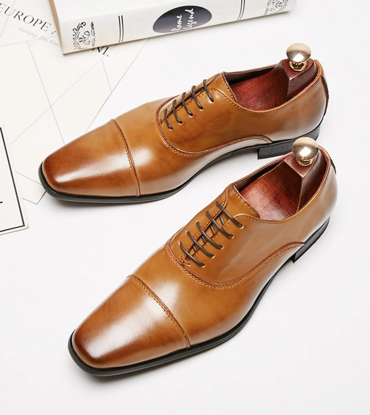 Scarpe da uomo stringate in vera pelle Oxford da uomo fatte a mano di lusso Scarpe da uomo formali da uomo daffari in stile bri
