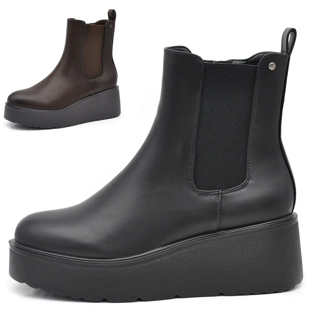Scarpe Stivaletti Da Donna Con Zeppa Platform XG110