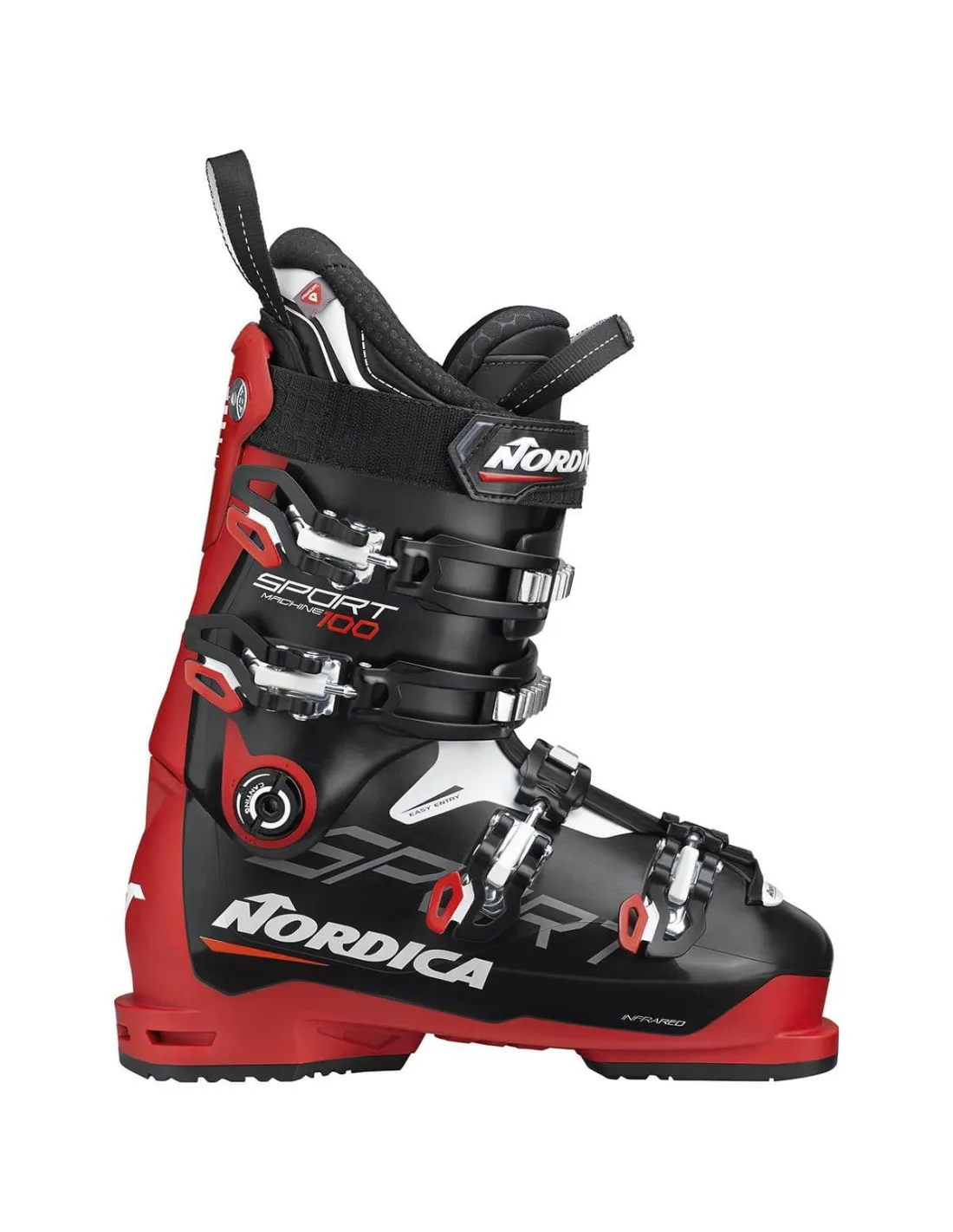 Scarponi da sci Nordica Sportmachine 100 Nero / Rosso / Bianco