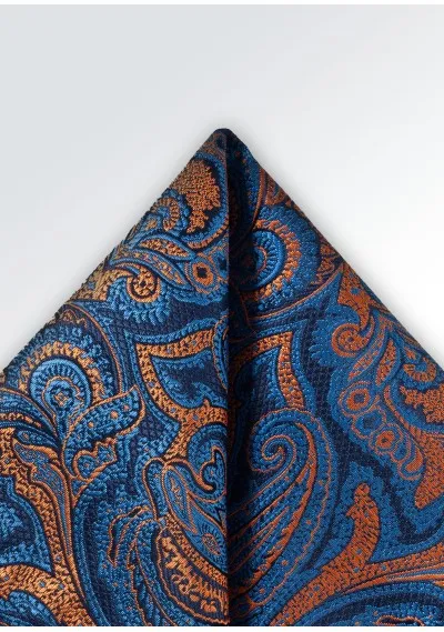 Sciarpa Cavalier motivo paisley rame-arancio