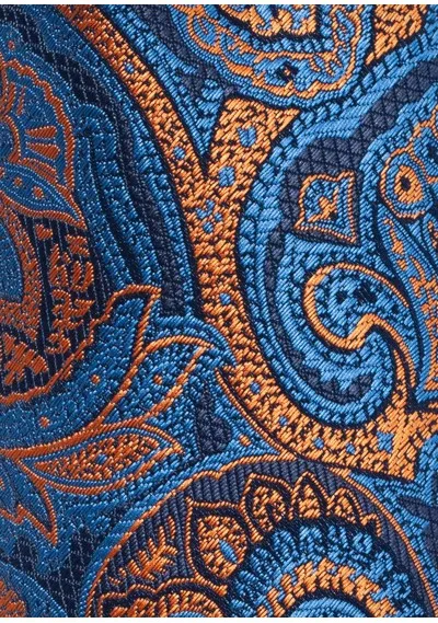Sciarpa Cavalier motivo paisley rame-arancio