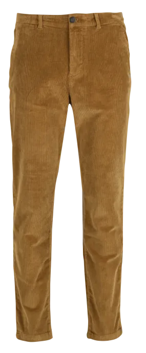  SELECTED   Pantaloni slim in velluto a coste e misto cotone | Marrone