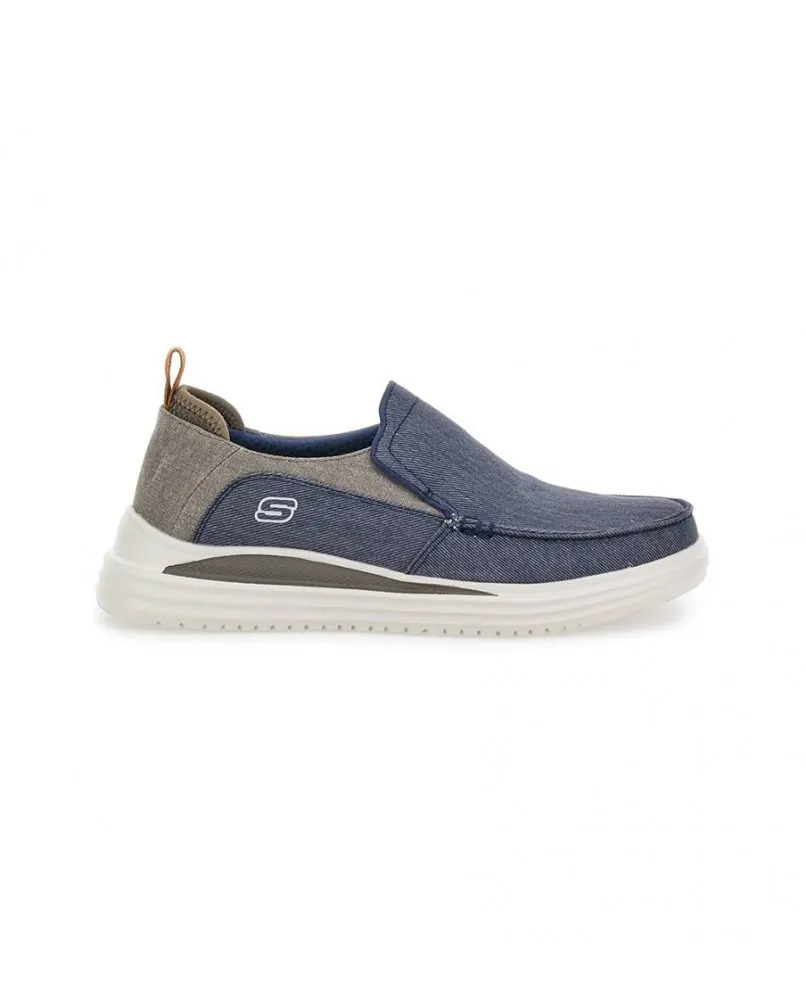 SKECHERS 204472 PROVEN EVERS slip-on sneakers denim memory foam