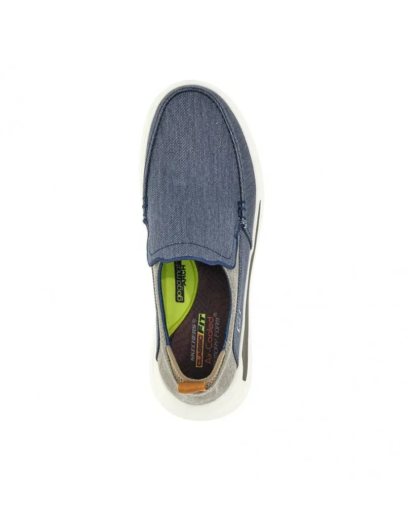 SKECHERS 204472 PROVEN EVERS slip-on sneakers denim memory foam