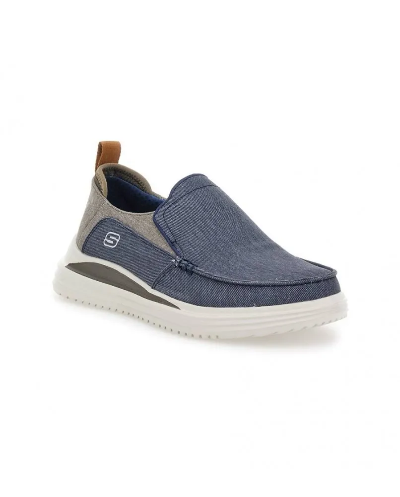 SKECHERS 204472 PROVEN EVERS slip-on sneakers denim memory foam