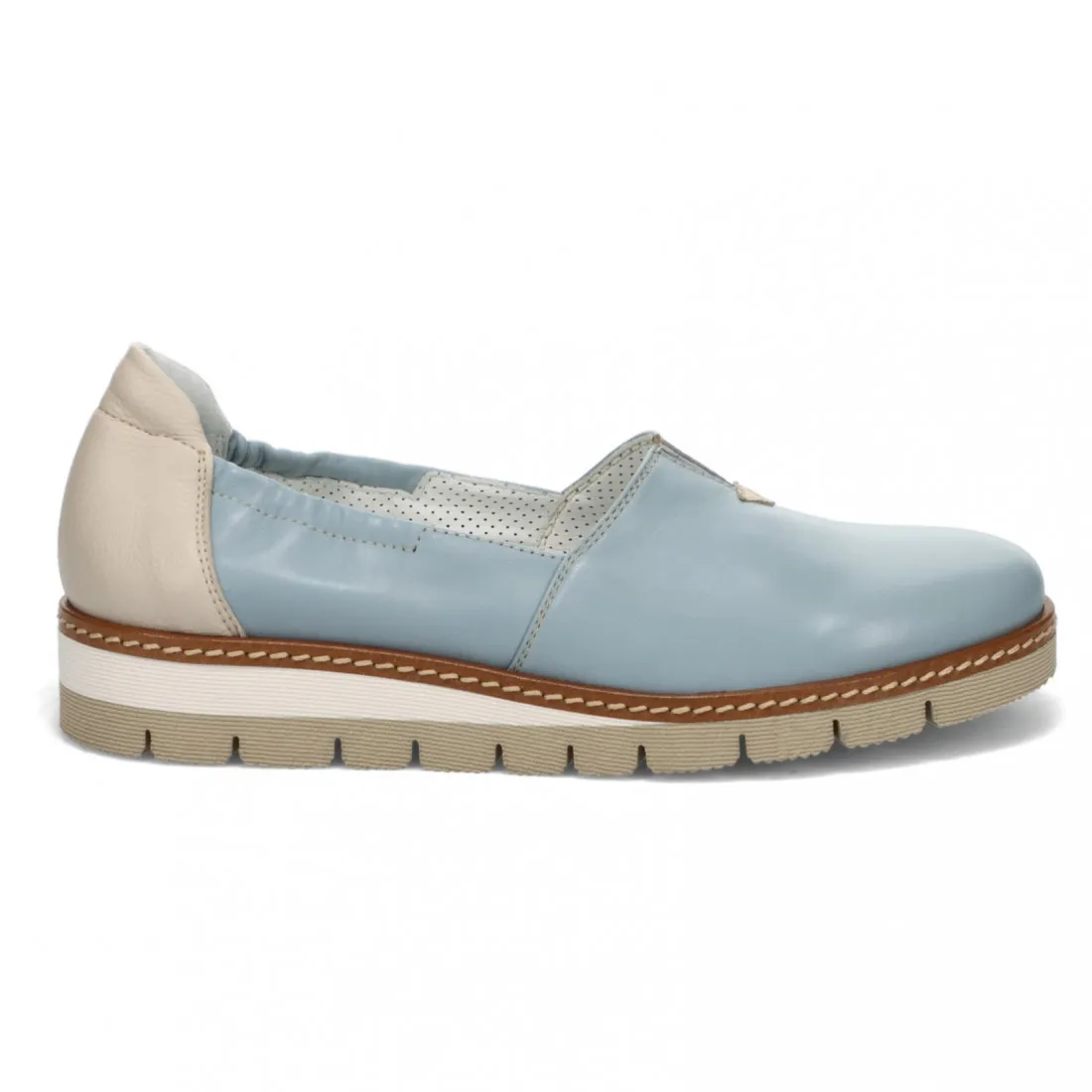 Slip on da donna Philosophy azzurra in pelle