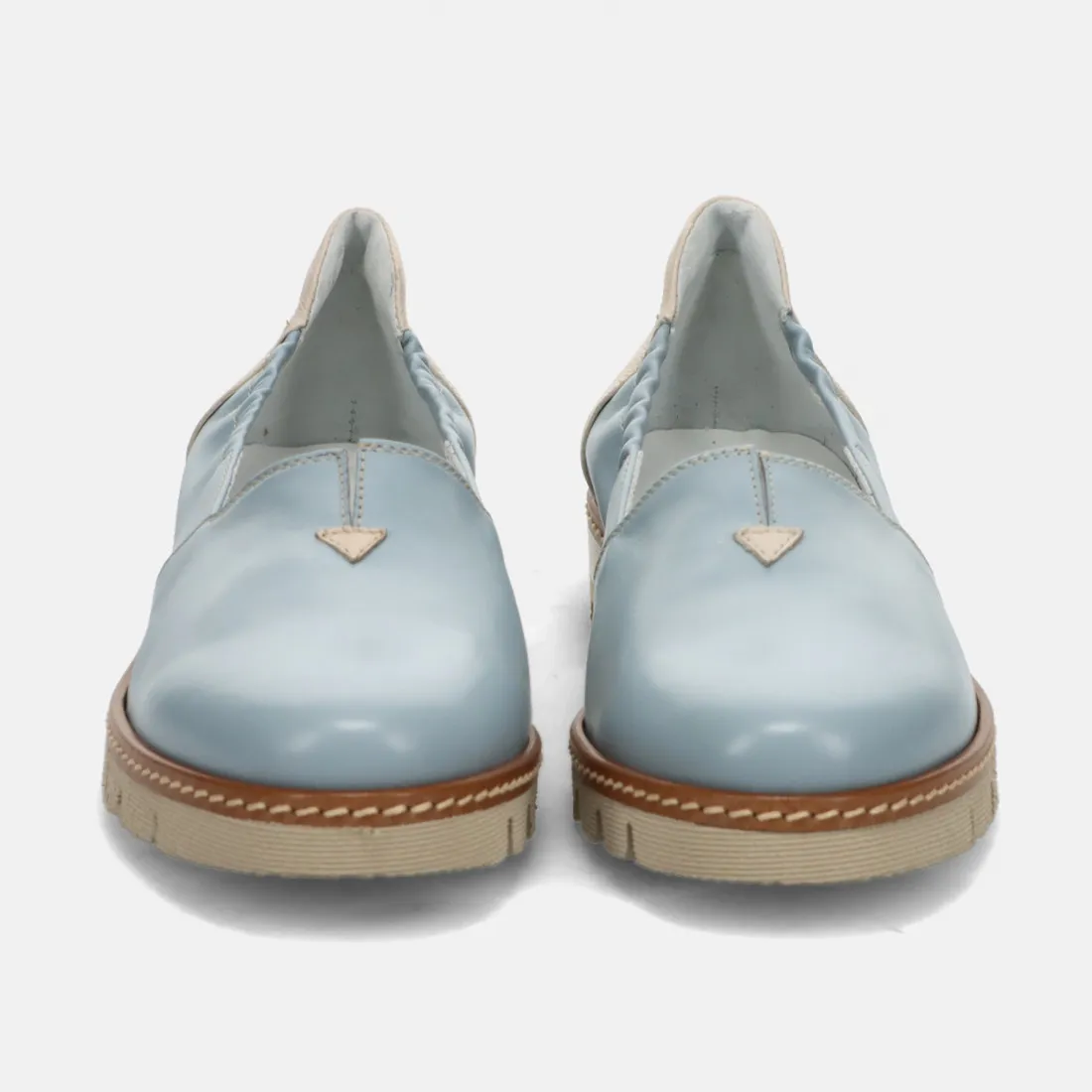 Slip on da donna Philosophy azzurra in pelle