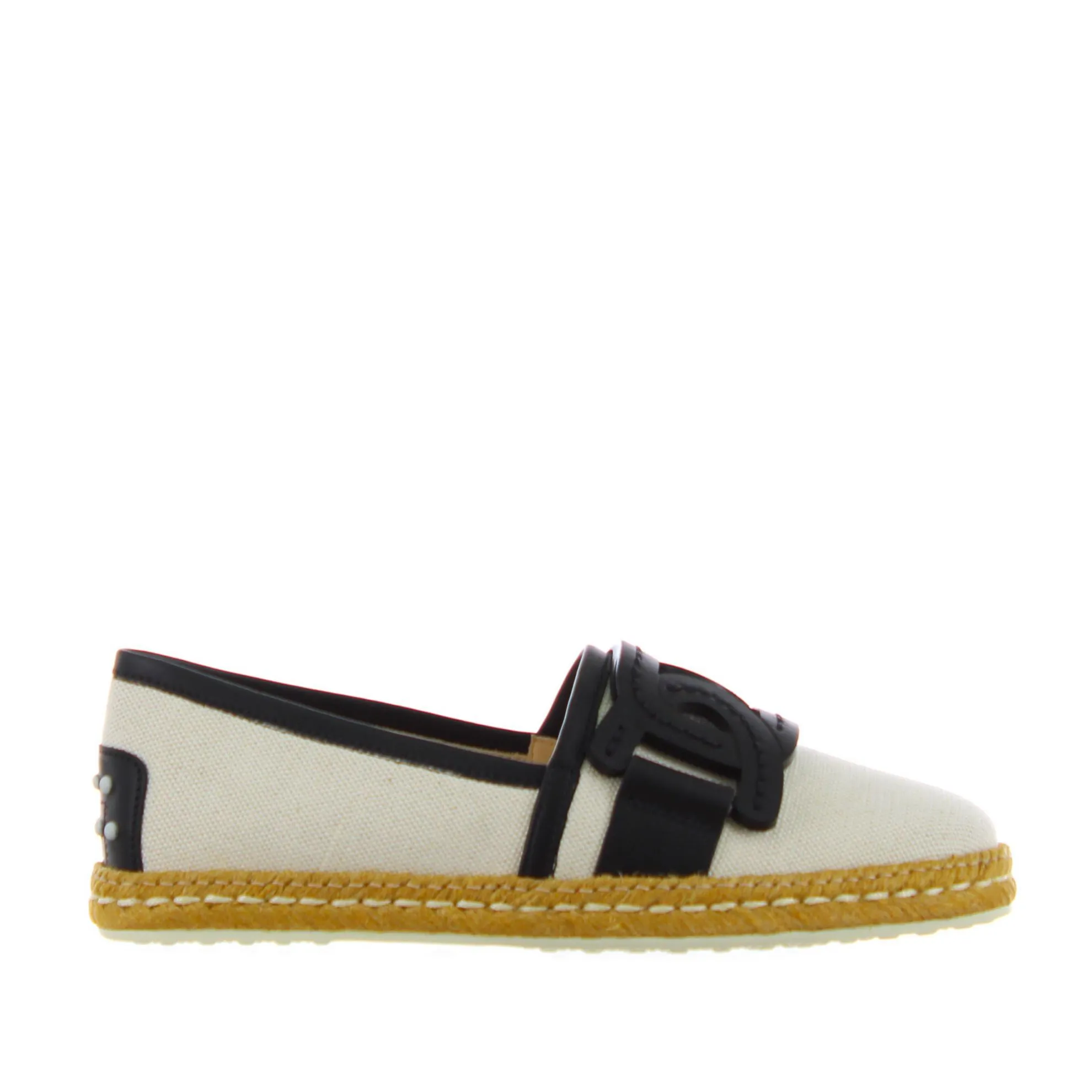 Slip on in canvas e pelle