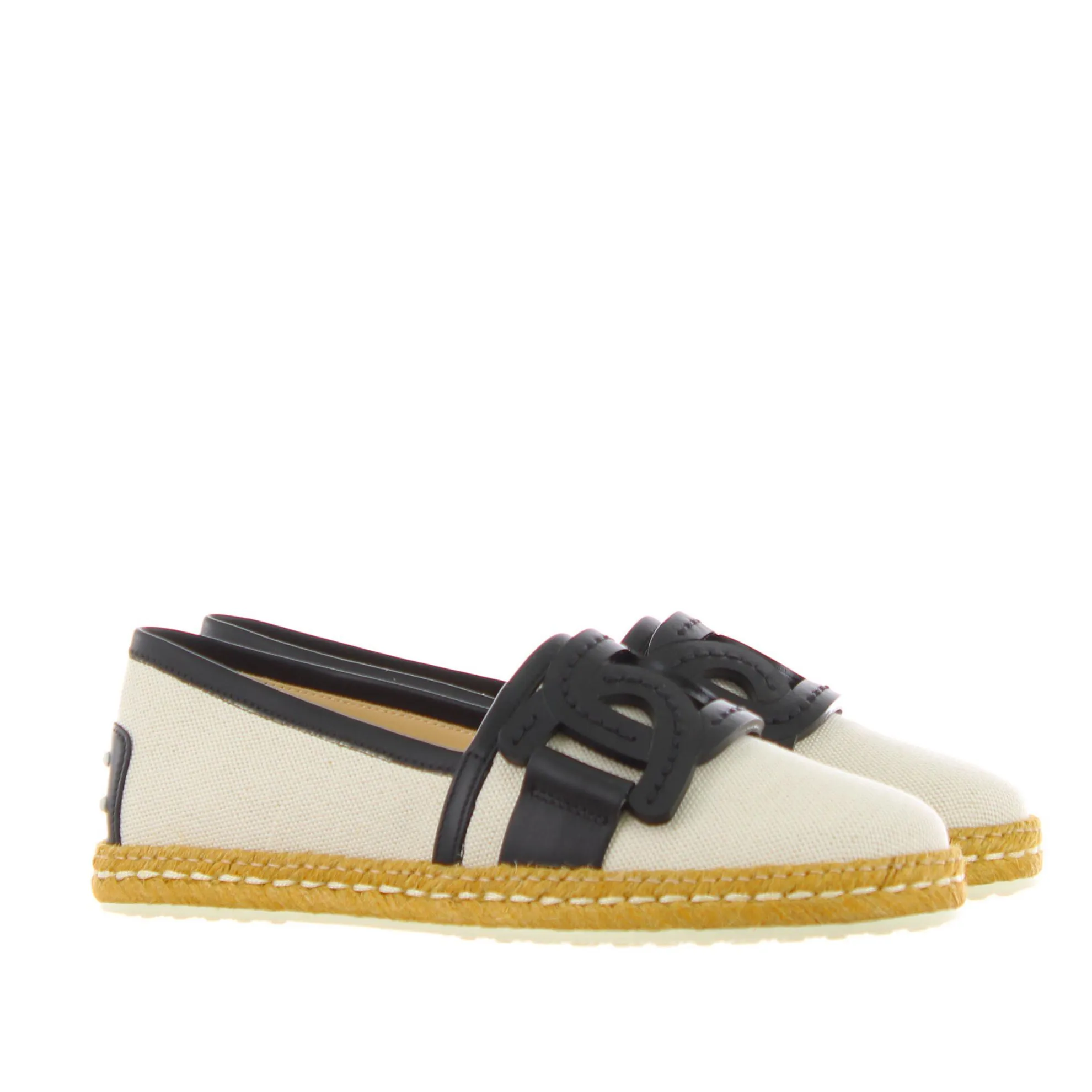 Slip on in canvas e pelle