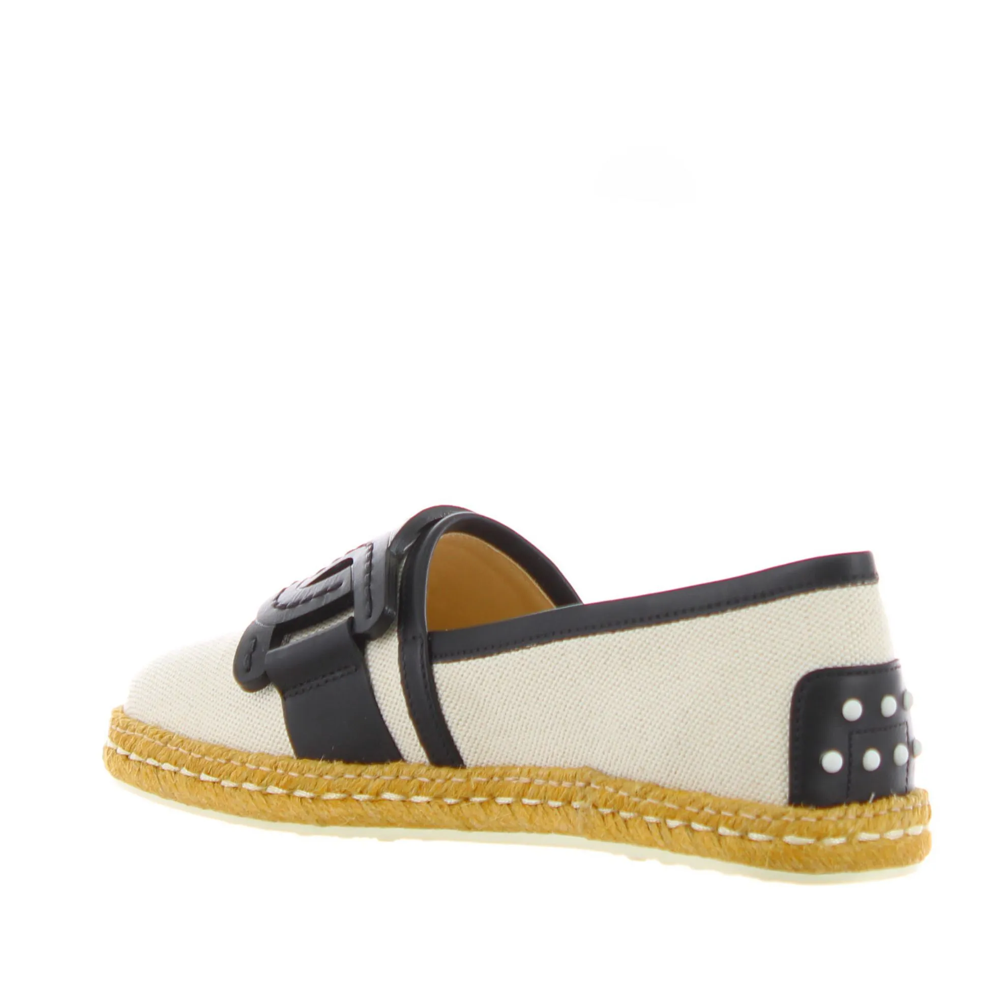 Slip on in canvas e pelle