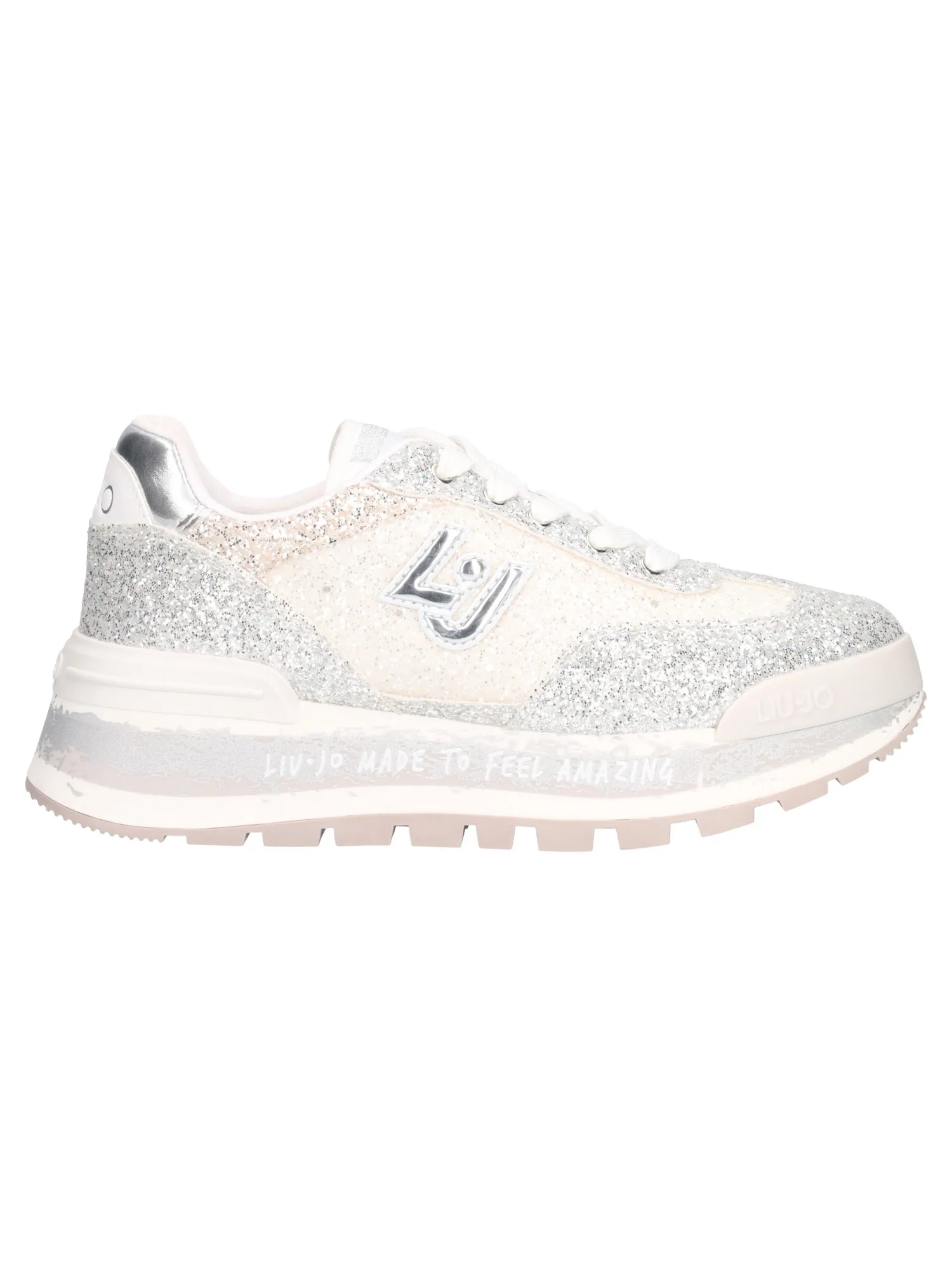 Sneaker platform Liu Jo Amazing 26 da donna argento glitter