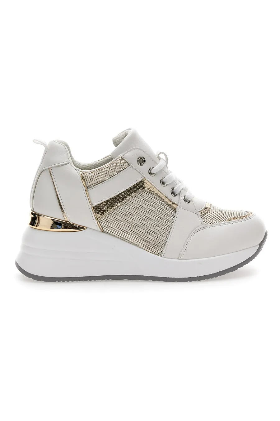 Sneakers Bianca con Zeppa Mio Tempo 242
