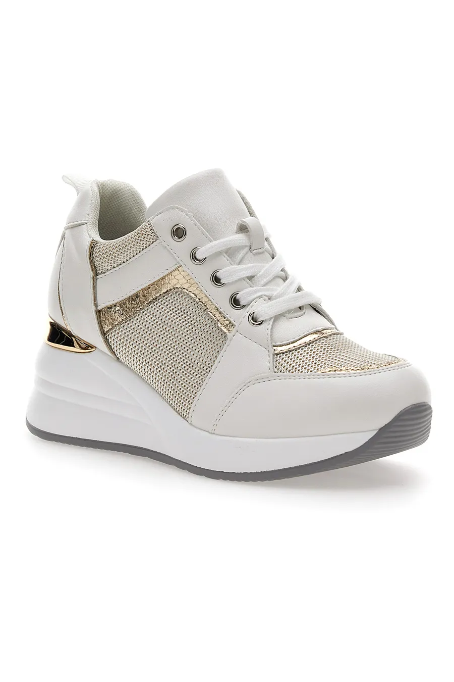 Sneakers Bianca con Zeppa Mio Tempo 242