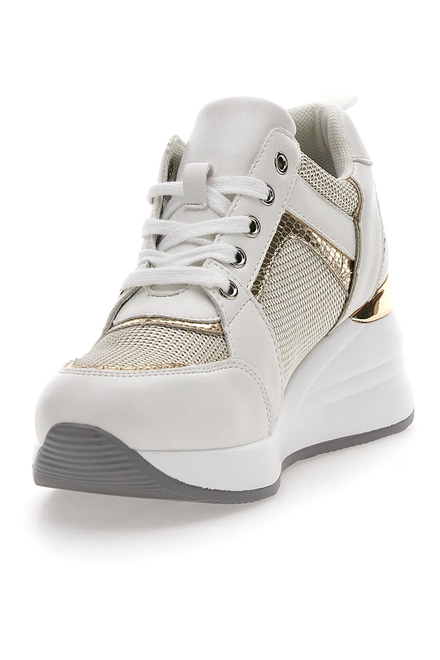 Sneakers Bianca con Zeppa Mio Tempo 242