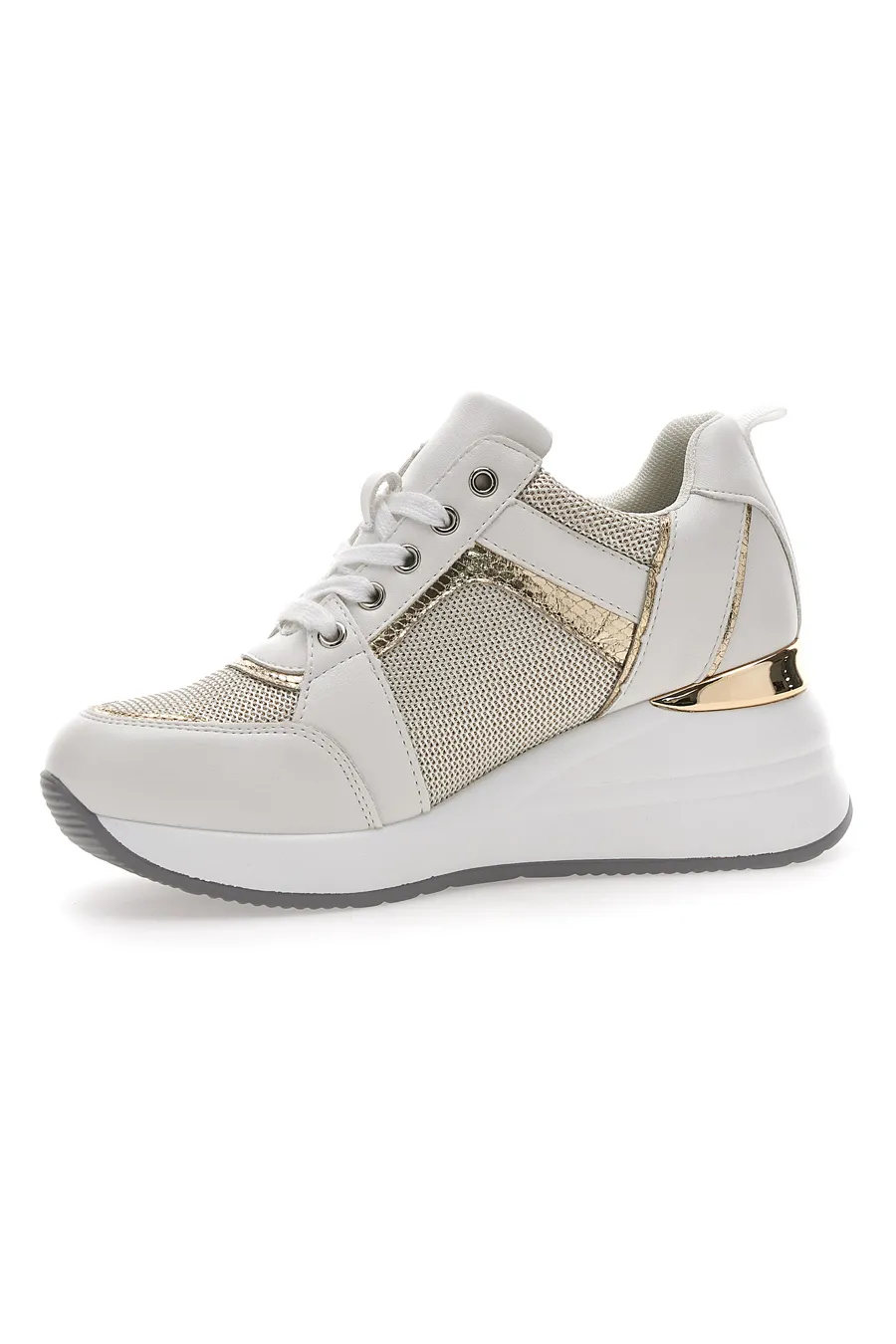 Sneakers Bianca con Zeppa Mio Tempo 242