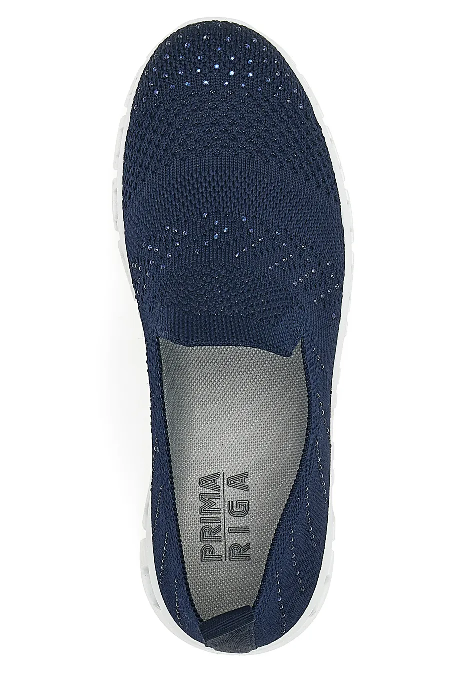Sneakers Blu Slip-on Con Strass Prima Riga 471