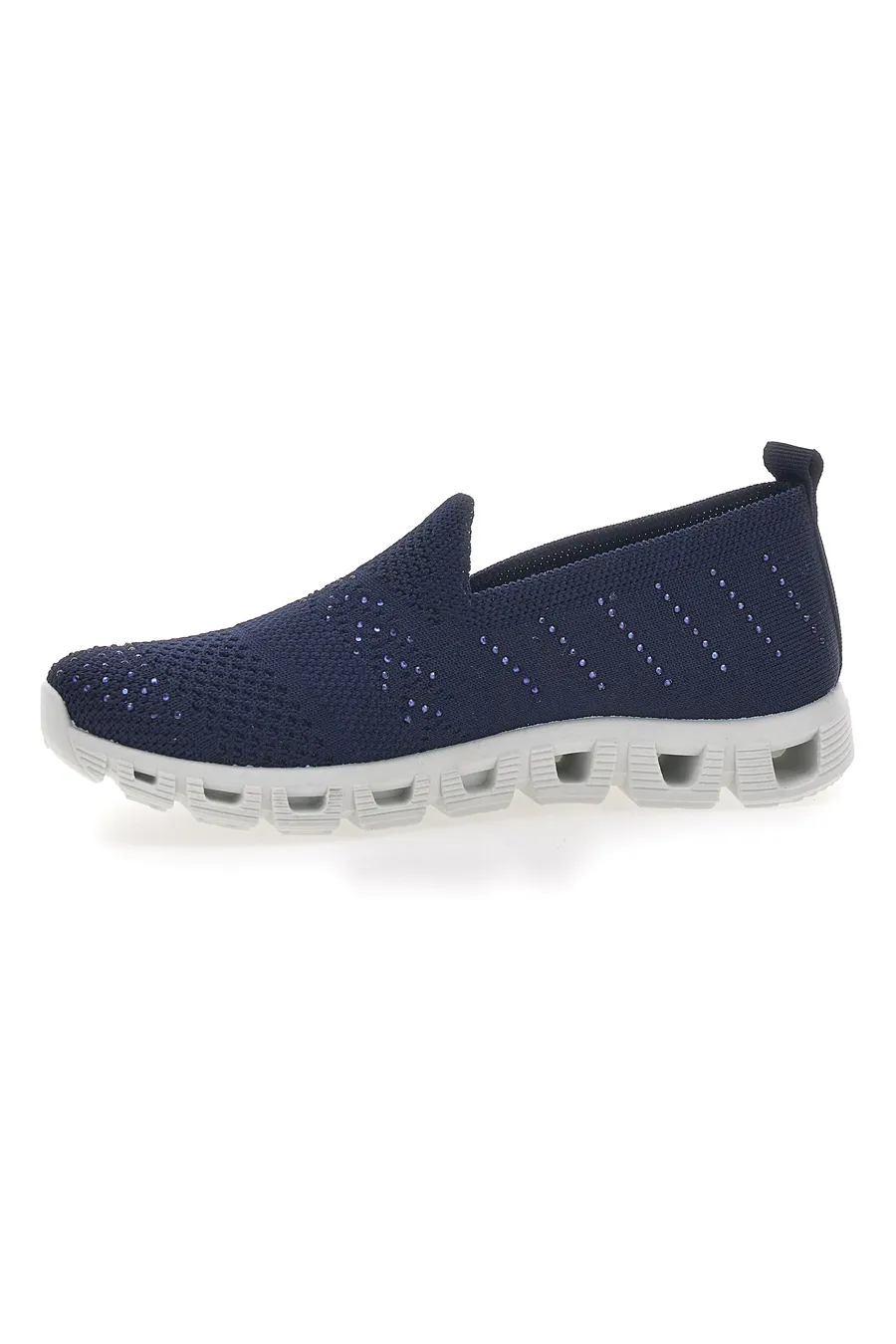 Sneakers Blu Slip-on Con Strass Prima Riga 471