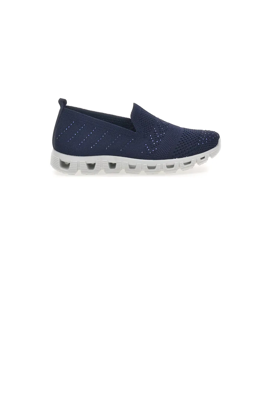 Sneakers Blu Slip-on Con Strass Prima Riga 471