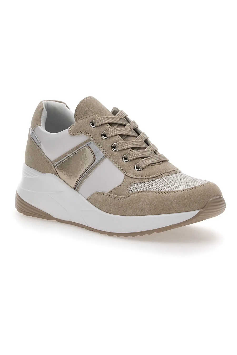 Sneakers con Zeppa Beige Mio Tempo 20205