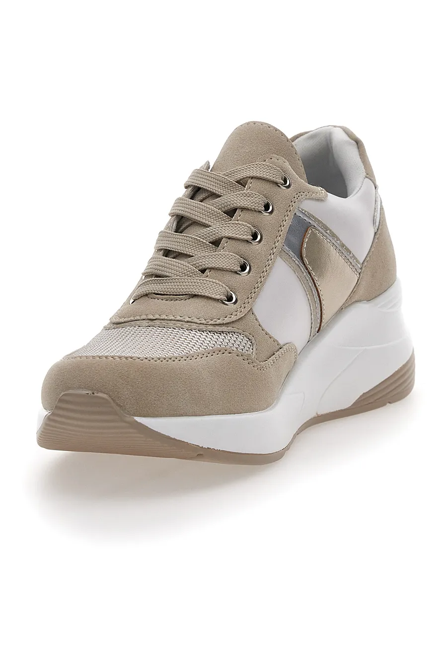 Sneakers con Zeppa Beige Mio Tempo 20205