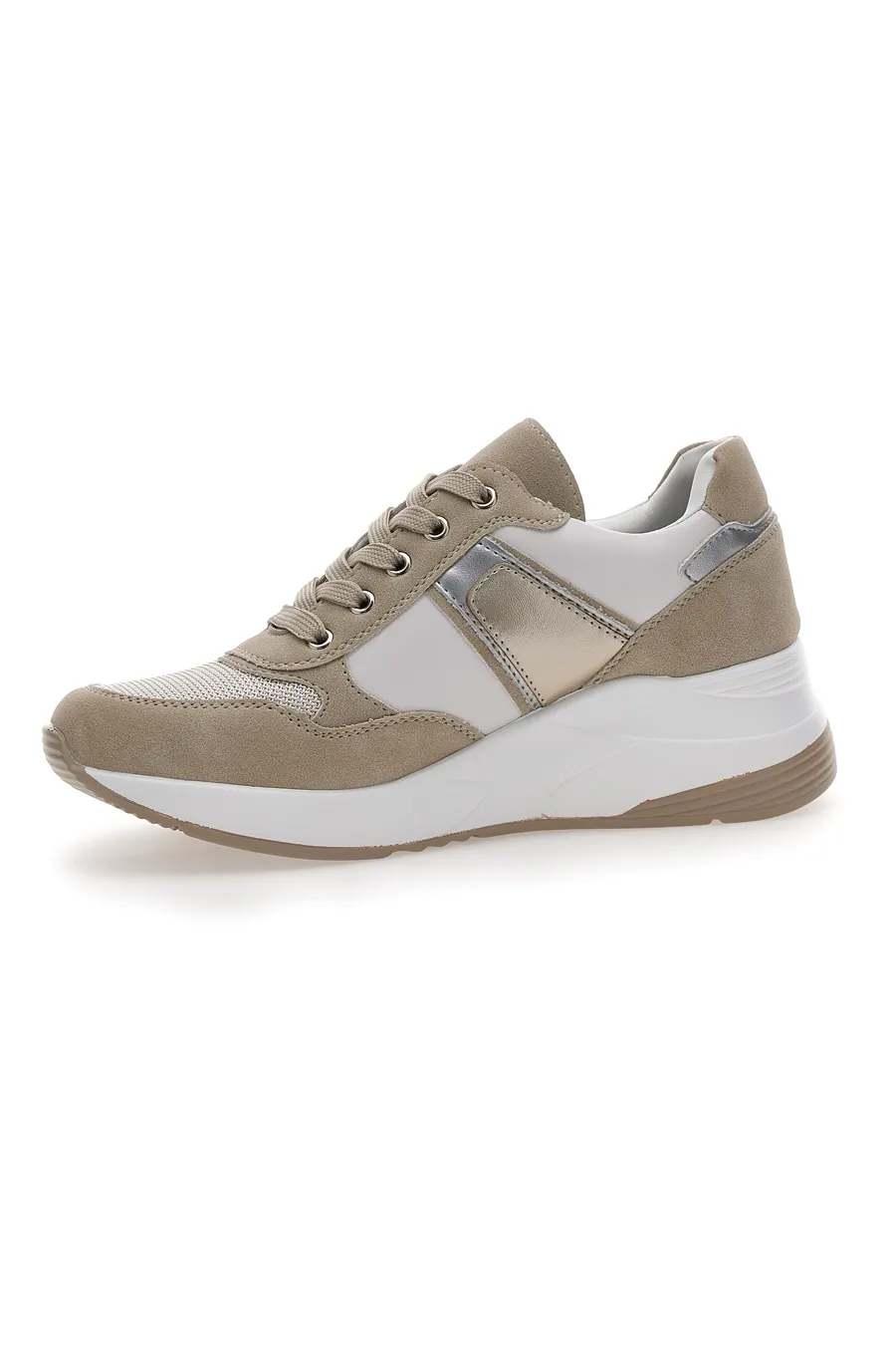 Sneakers con Zeppa Beige Mio Tempo 20205
