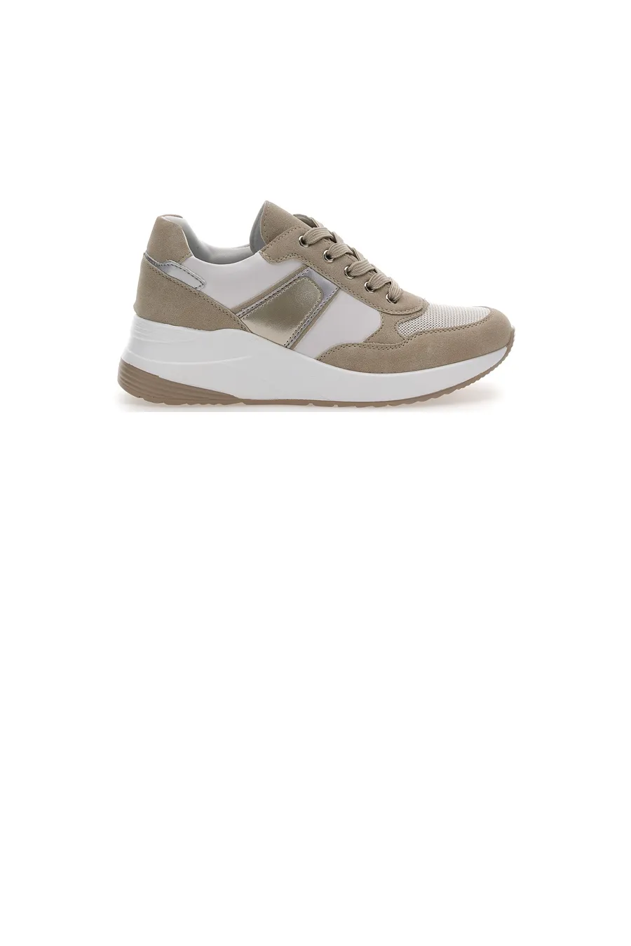 Sneakers con Zeppa Beige Mio Tempo 20205