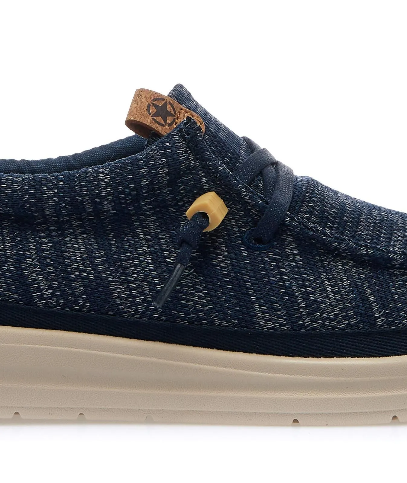 Sneakers slip-on blu in tessuto con lacci