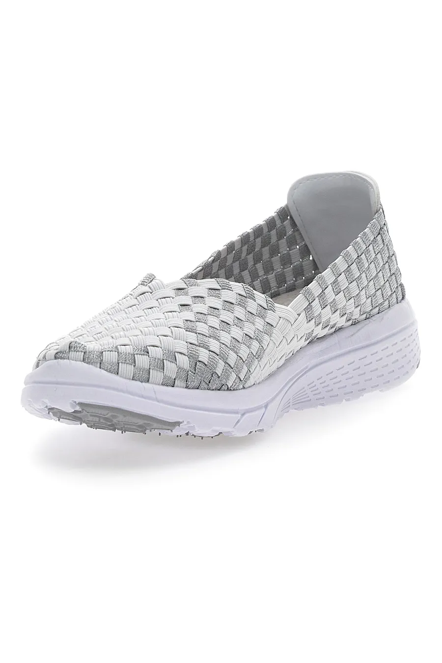 Sneakers Slip-on Overland 645 Bianche e Grigie