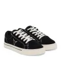 Sneakers Windsor Smith SWEET SUEDE BLACK in camoscio nero e bianco