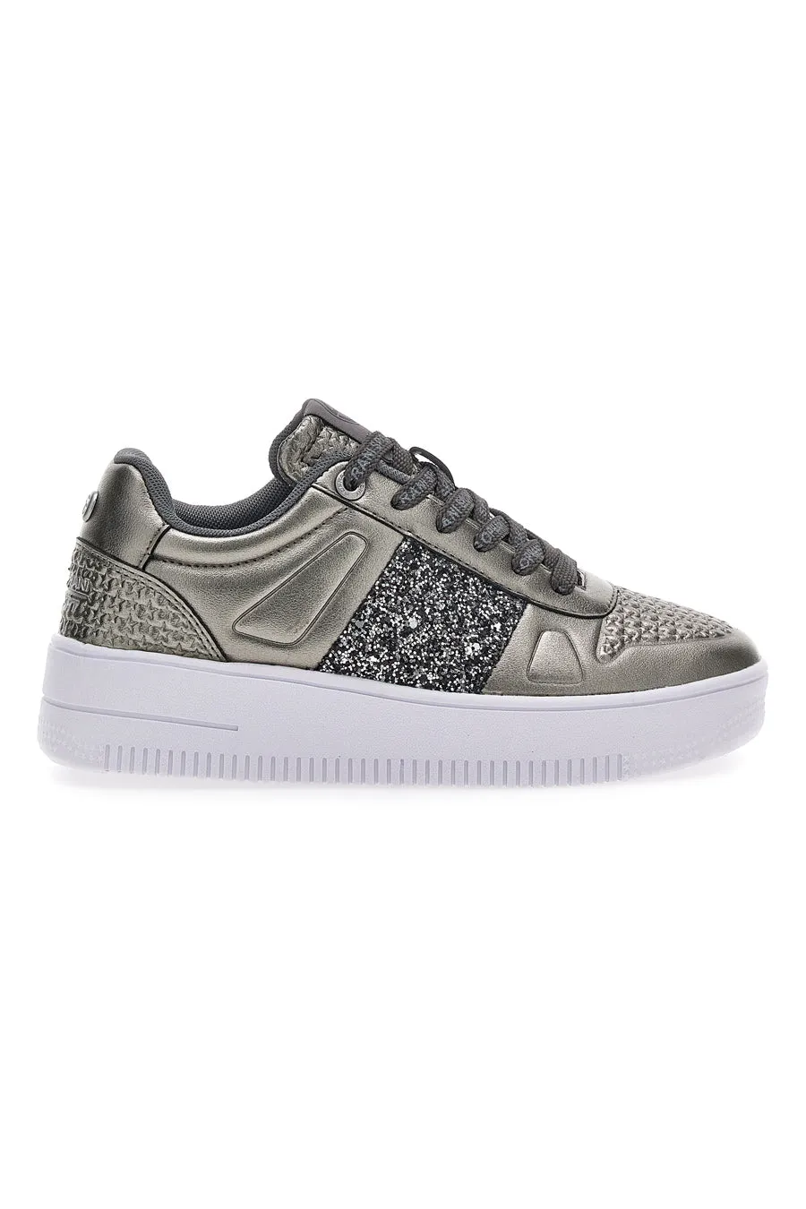   SOPRANI Sneakers Flatform Soprani Jimmy Glitter Piombo