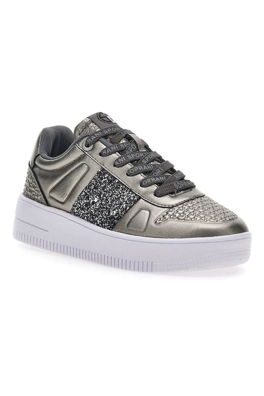   SOPRANI Sneakers Flatform Soprani Jimmy Glitter Piombo