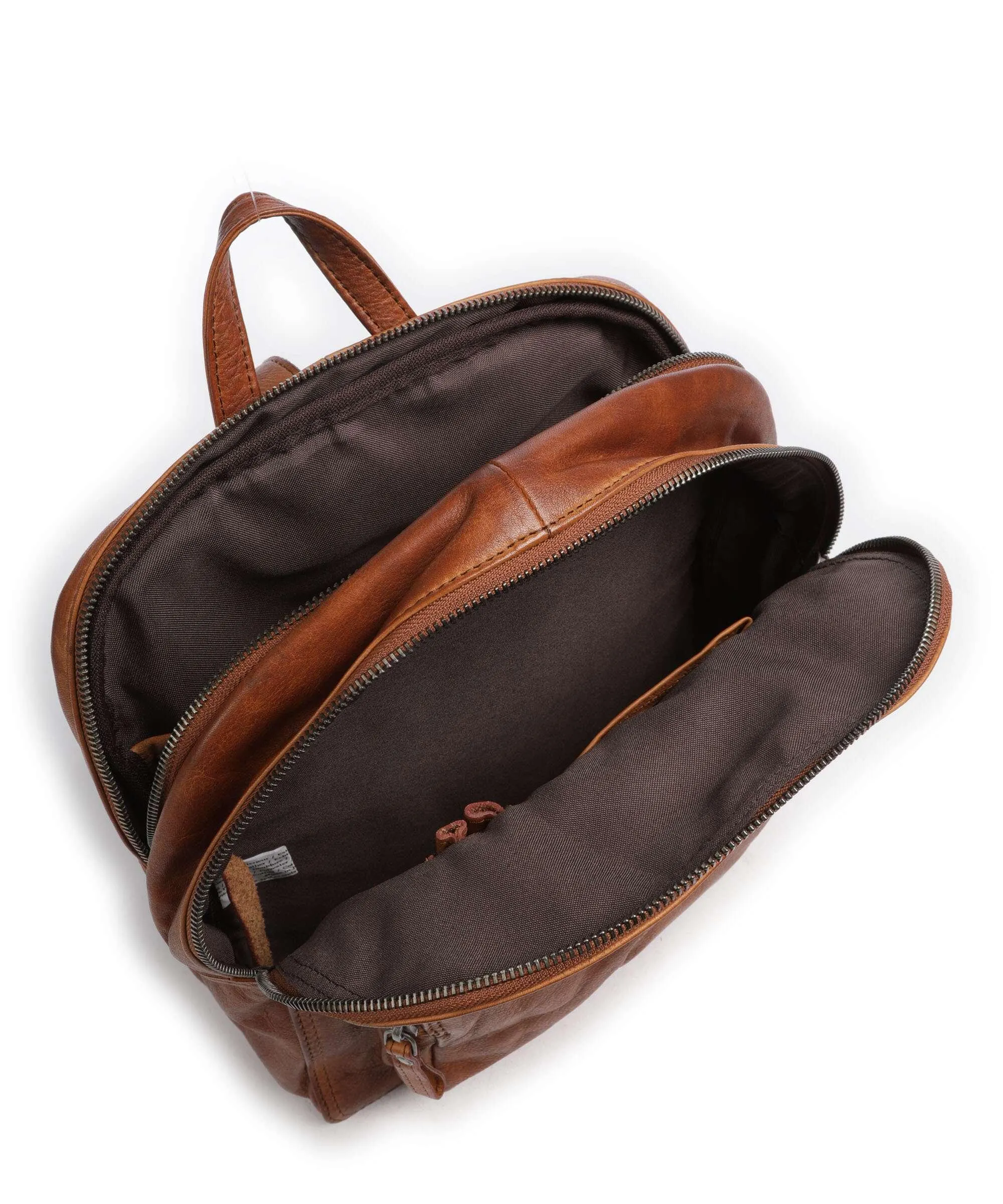  Spikes & Sparrow Apache Zaino 12″ pelle granulata cognac  