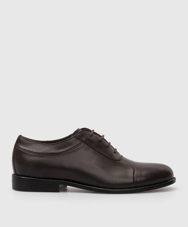 Stefano Ricci Scarpe oxford da bambino in pelle testa di moro YRU59CG889VB