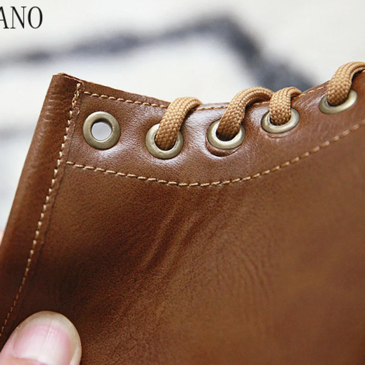 Stivaletti con suola spessa Piattaforma invernale Stivaletti corti retrò Fatti a mano Letterari Mori Stivali da donna Stringati