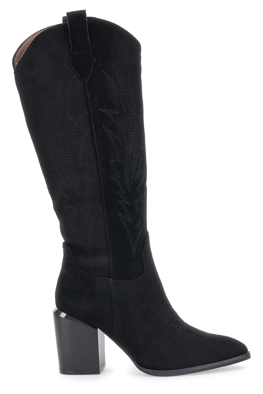 Stivaletti Texani Neri Con Tacco Mon Dieu 23057