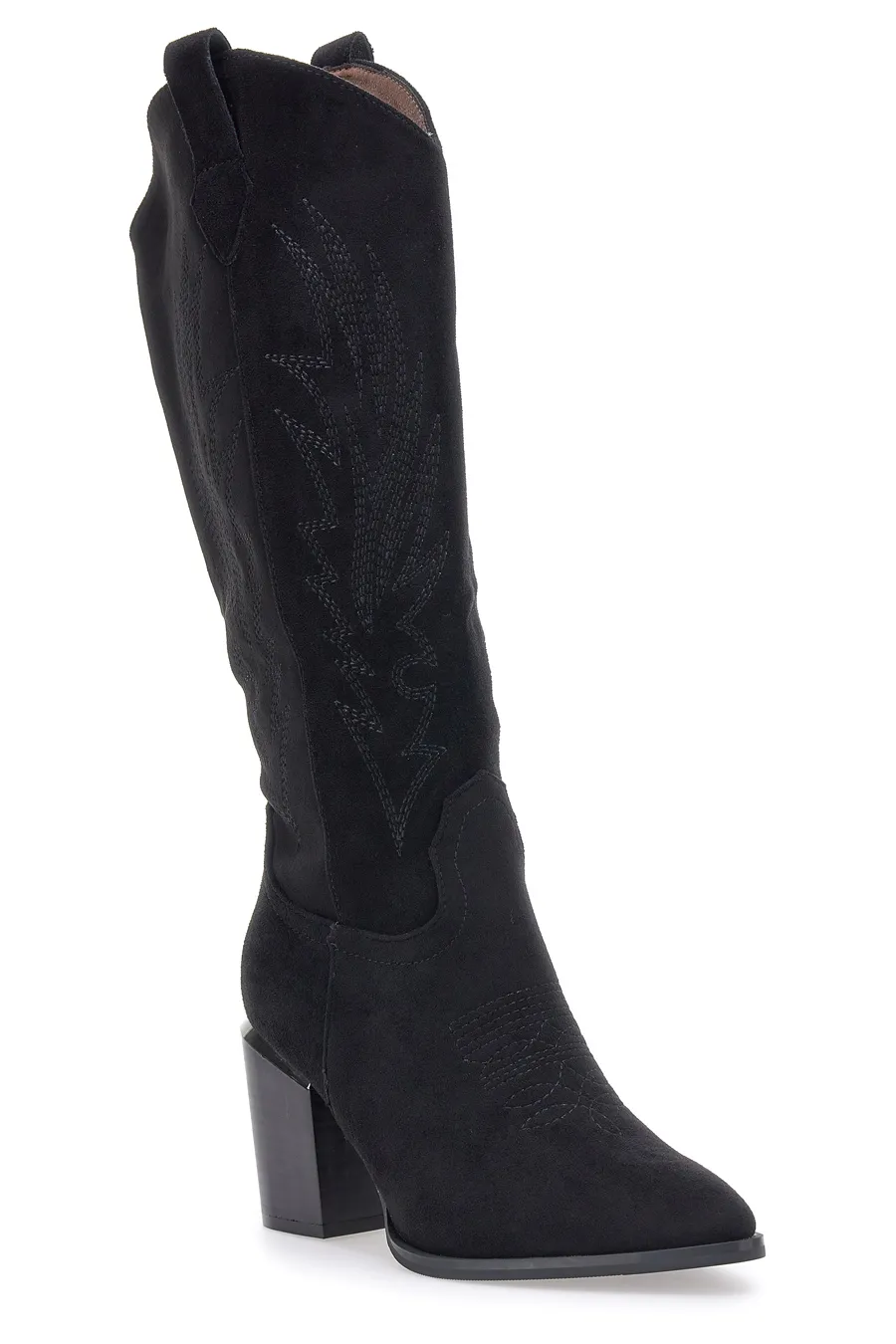 Stivaletti Texani Neri Con Tacco Mon Dieu 23057